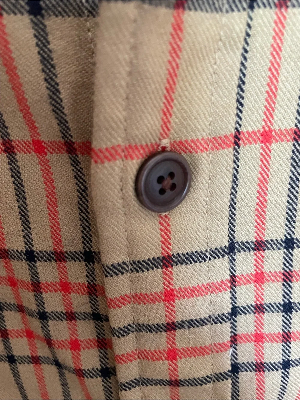 VTG NWT Oarsmsn J.Crew Men’s Beige Plaid Button-Up Shirt